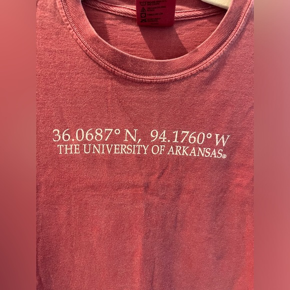 University of Arkansas Comfort Colors Long Sleeve Tee - Picture 2 of 7